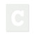 Lowercase Letter C Reusable Mylar Stencil - 10 mil Paint and Craft Stencil
