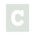 Lowercase Letter C Reusable Mylar Stencil, 10 mil Plastic Paint Stencil for Crafts and Decor