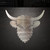 Highland Cow Head Steel Cutout Shape, Raw Metal Wall Art and Craft Supply