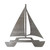 Sailboat Catamaran Style Steel Cutout Shape, Raw Metal Wall Art and Craft Supply