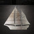 Sailboat Schooner Style Steel Cutout Shape, Raw Metal Wall Art and Craft Supply