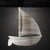 Sailboat Dinghy Style Steel Cutout Shape, Raw Metal Wall Art and Craft Supply