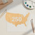 United States 250 Stencil Wood Cutout for Crafts, Unfinished Baltic Birch Craft Shape