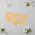 United States 250 Stencil Wood Cutout for Crafts, Unfinished Baltic Birch Craft Shape