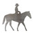 Cowboy On Horse Steel Cutout Shape, Raw Metal Wall Art and Craft Supply