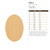 Oval 2 Wood Cutout for Crafts, Unfinished Baltic Birch Craft Shape