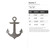 Anchor 3 Steel Cutout Shape, Raw Metal Wall Art and Craft Supply