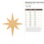 Bethlehem Star Soft Points Wood Cutout for Crafts, Unfinished Baltic Birch Craft Shape