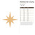 Bethlehem Star Long Ray Wood Cutout for Crafts, Unfinished Baltic Birch Craft Shape