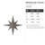Bethlehem Star Long Ray Steel Cutout Shape, Raw Metal Wall Art and Craft Supply