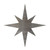 Bethlehem Star Balanced Ray Steel Cutout Shape, Raw Metal Wall Art and Craft Supply