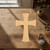 Cross Flared Ends Wood Cutout for Crafts, Unfinished Baltic Birch Craft Shape