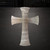 Cross Flared Ends Steel Cutout Shape, Raw Metal Wall Art and Craft Supply