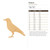 Crow 2 Wood Cutout for Crafts, Unfinished Baltic Birch Craft Shape