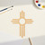 Zia Cross Long Lower Wood Cutout for Crafts, Unfinished Baltic Birch Craft Shape