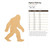 Bigfoot Walking Wood Cutout for Crafts, Unfinished Baltic Birch Craft Shape
