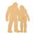Bigfoot Couple Wood Cutout for Crafts, Unfinished Baltic Birch Craft Shape