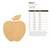Apple 3 Wood Cutout for Crafts, Unfinished Baltic Birch Craft Shape