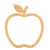 Apple 6 Wood Cutout for Crafts, Unfinished Baltic Birch Craft Shape