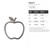 Apple 6 Steel Cutout Shape, Raw Metal Wall Art and Craft Supply