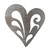 Heart Ornamental Double Steel Cutout Shape, Raw Metal Wall Art and Craft Supply