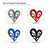 Heart Ornamental Double Steel Cutout Shape, Raw Metal Wall Art and Craft Supply