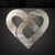Heart Ribbon Modern Steel Cutout Shape, Raw Metal Wall Art and Craft Supply