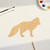 Arctic Fox 2 Wood Cutout for Crafts, Unfinished Baltic Birch Craft Shape