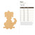 Dog 2 Wood Cutout for Crafts, Unfinished Baltic Birch Craft Shape