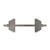 Barbell Steel Cutout Shape, Raw Metal Wall Art and Craft Supply