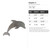 Dolphin 3 Steel Cutout Shape, Raw Metal Wall Art and Craft Supply