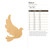 Dove 2 Wood Cutout for Crafts, Unfinished Baltic Birch Craft Shape