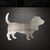 Basset Hound 2 Steel Cutout Shape, Raw Metal Wall Art and Craft Supply