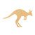 Kangaroo 2 Wood Cutout for Crafts, Unfinished Baltic Birch Craft Shape