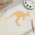 Kangaroo 2 Wood Cutout for Crafts, Unfinished Baltic Birch Craft Shape