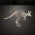 Kangaroo 2 Steel Cutout Shape, Raw Metal Wall Art and Craft Supply