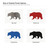 Bear 4 Steel Cutout Shape, Raw Metal Wall Art and Craft Supply