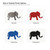 Elephant 3 Steel Cutout Shape, Raw Metal Wall Art and Craft Supply