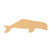 Beluga Whale 2 Wood Cutout for Crafts, Unfinished Baltic Birch Craft Shape