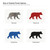 Black Bear 2 Steel Cutout Shape, Raw Metal Wall Art and Craft Supply