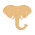 Elephant Head 2 Wood Cutout for Crafts, Unfinished Baltic Birch Craft Shape