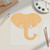 Elephant Head 2 Wood Cutout for Crafts, Unfinished Baltic Birch Craft Shape