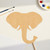 Elephant Head 2 Wood Cutout for Crafts, Unfinished Baltic Birch Craft Shape