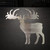 Elk 2 Steel Cutout Shape, Raw Metal Wall Art and Craft Supply