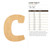 Lower Case C Wood Cutout for Crafts, Unfinished Baltic Birch Craft Shape