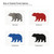 Brown Bear Steel Cutout Shape, Raw Metal Wall Art and Craft Supply