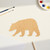 Brown Bear 2 Wood Cutout for Crafts, Unfinished Baltic Birch Craft Shape