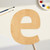 Lower Case E Wood Cutout for Crafts, Unfinished Baltic Birch Craft Shape