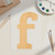 Lower Case F Wood Cutout for Crafts, Unfinished Baltic Birch Craft Shape