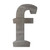 Lower Case F Steel Cutout Shape, Raw Metal Wall Art and Craft Supply